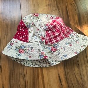 Gymboree Red and White Floral Hat